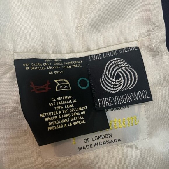 Vintage quascutum ondon avy lue ool lazer - Picture 9 of 15